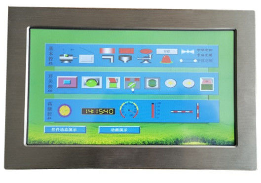 CC a 10,1 pollici LCD IP65 24V di tocco di TFT dell'interfaccia resistente del pannello